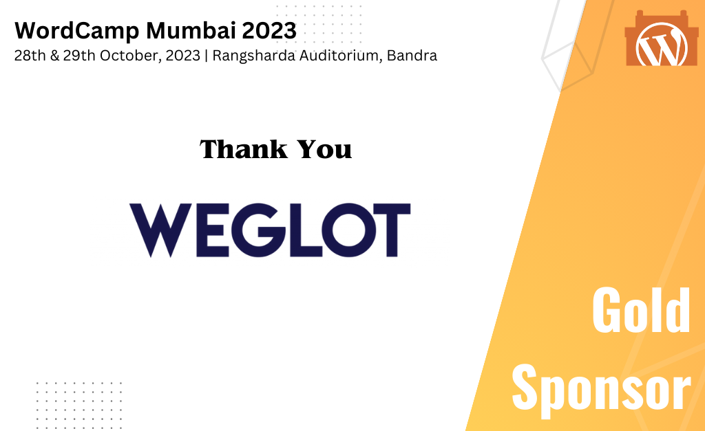 Thank You Weglot, for being our Gold Sponsor